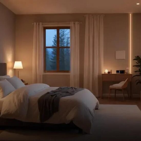 Sugestão de automação residencial para um quarto aconchegante